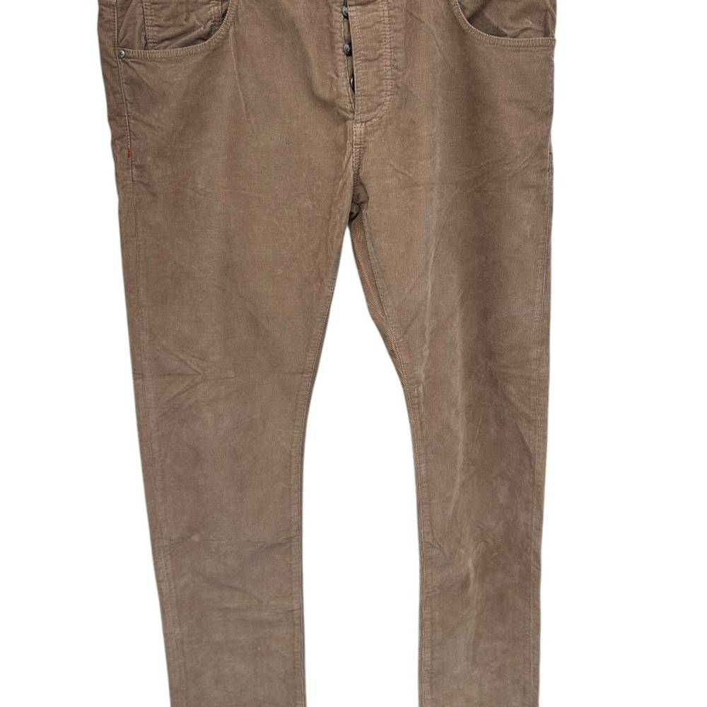 Isaia Napoli Men's Corduroy 5 Pocket Pants 41x34 Size 56 Light Brown EUC